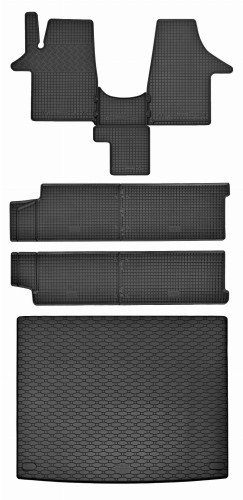 Przejdź do produktu Volkswagen T5 / T6 Transporter, Caravelle (8 miejsc L2 2003-2019) Zestaw dywaniki i mata do bagażnika